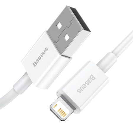 Кабель USB BASEUS Superior Series Fast Charging, USB - Lightning, 2.4А, 1.5 м, белый - 3