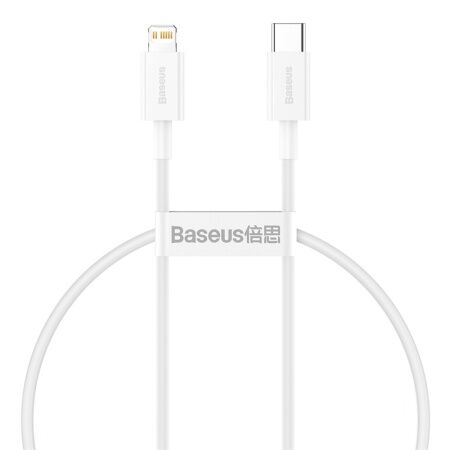 Кабель USB-C BASEUS Superior Series Fast Charging, Type-C - Lightning, 20W, 1 м, белый - 1