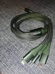 Кабель Solove 3 in 1 USB Lightning/Micro/Type-C 120 см DW2 (Green) - 4