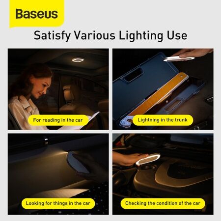 Автомобильная лампа BASEUS Bright car reading ligh, 400 мАч, белый - 3