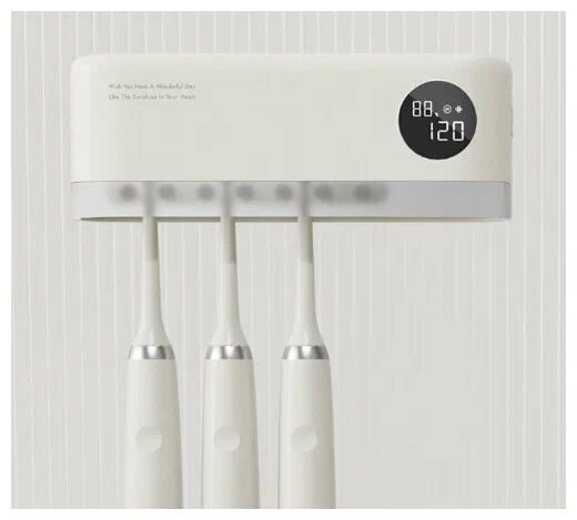 Стерилизатор зубных щеток SOLOVE 001G Smart Toothbrush Sterilizer 4000mAh (White) - 3