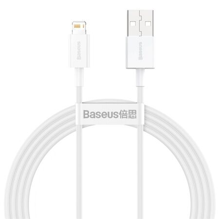 Кабель USB BASEUS Superior Series Fast Charging, USB - Lightning, 2.4А, 1.5 м, белый - 1