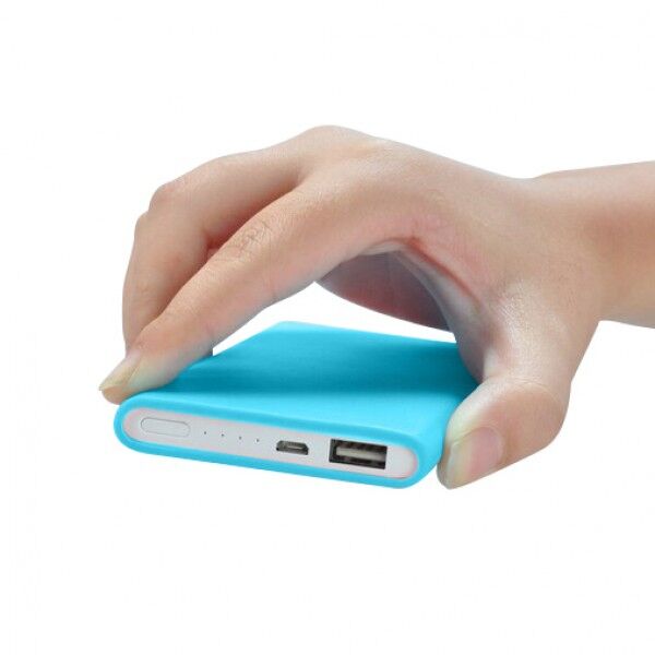 Силиконовый чехол для Xiaomi Power bank 5000 Slim (Blue) - 4