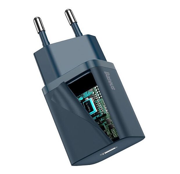 Зарядное устройство BASEUS Super Si USB-C, 3A, 20W, синий - 3