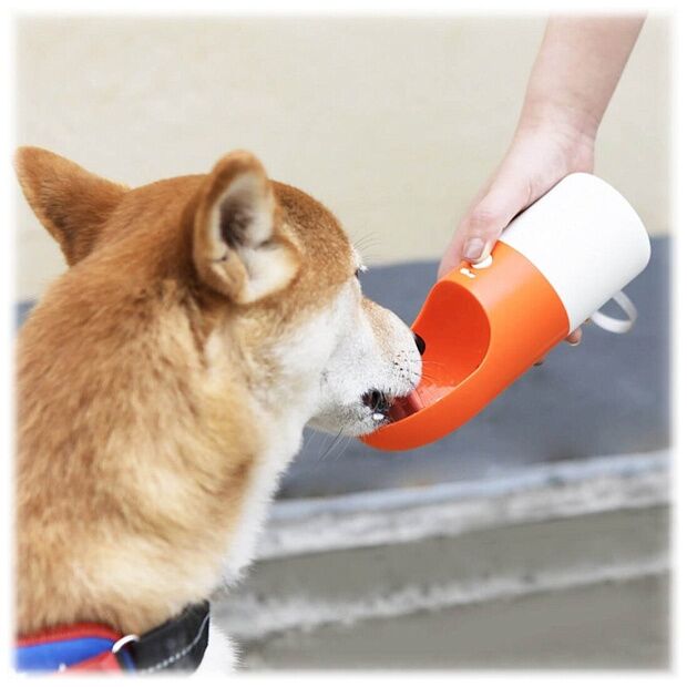 Дорожная поилка для животных Moestar Rocket Portable Pet Cup T (310 ml) (Orange) - 8