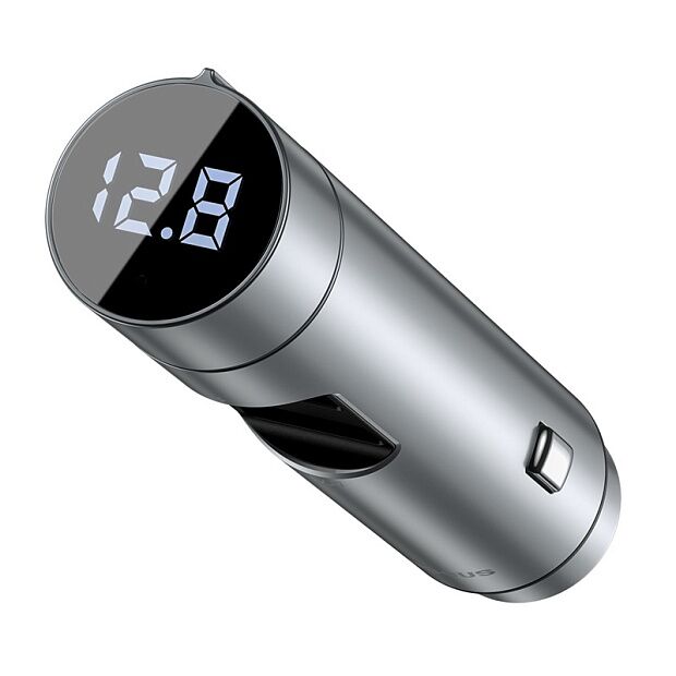 Автомобильный беспроводной MP3-плеер BASEUS Energy Column Car Wireless MP3, 3A, серебряный - 2