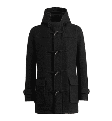 Пальто Vancl Fanke Men's Style Strong Velvet Horn Buckle Coat (Black/Черный) 