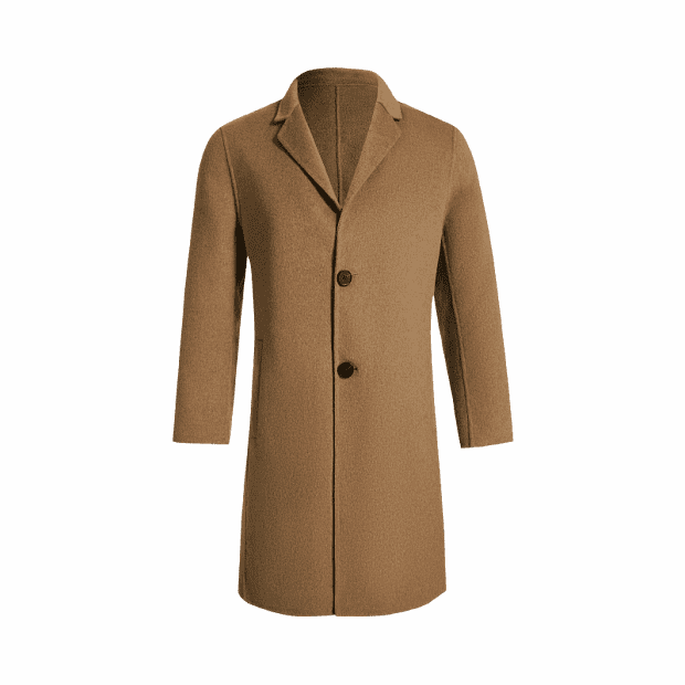 Мужское пальто DMN Men's Double Wool Long Coat (Brown/Коричневый) 