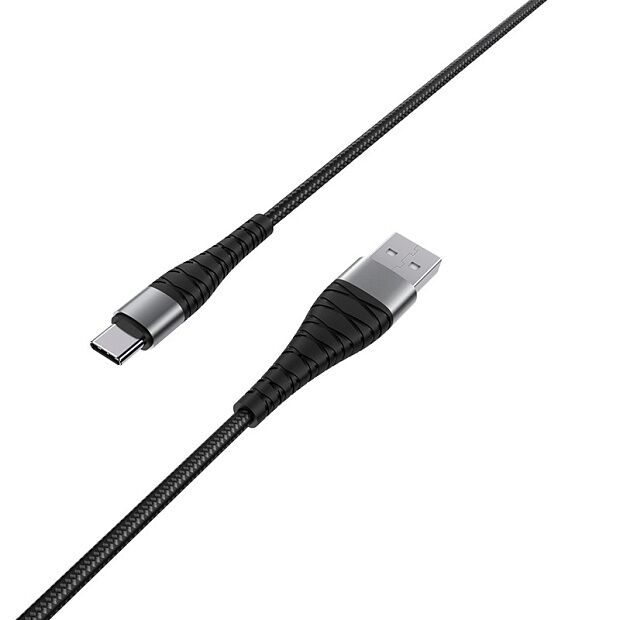 USB кабель BOROFONE BX32 Munificent Type-C, 1м, 5A, нейлон (черный) - 1