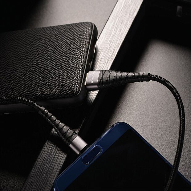 USB кабель BOROFONE BX32 Munificent Type-C, 1м, 5A, нейлон (черный) - 3